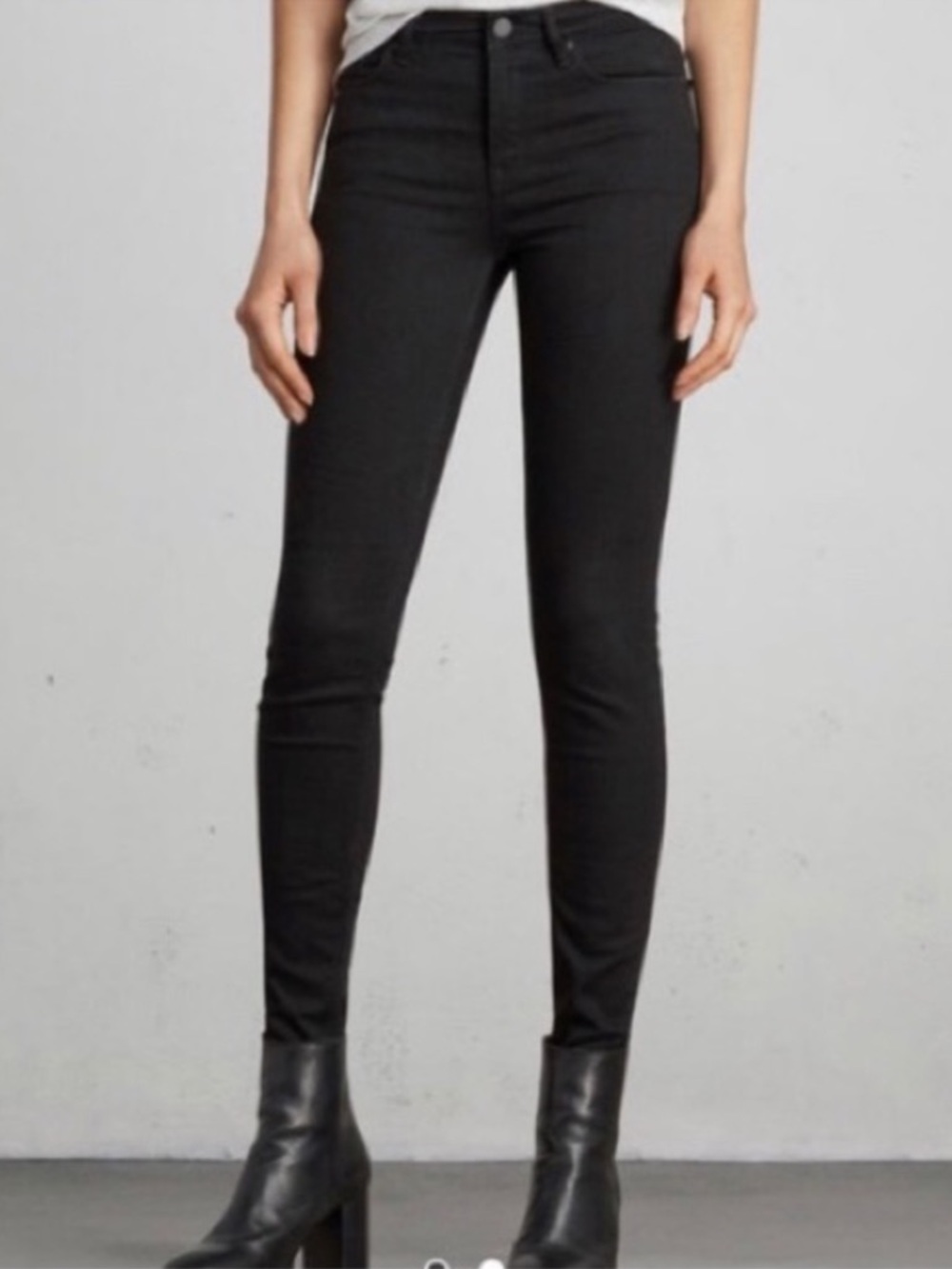 {ALL SAINTS} Grace Skinny Black Jeans - Size 29 - Dark black